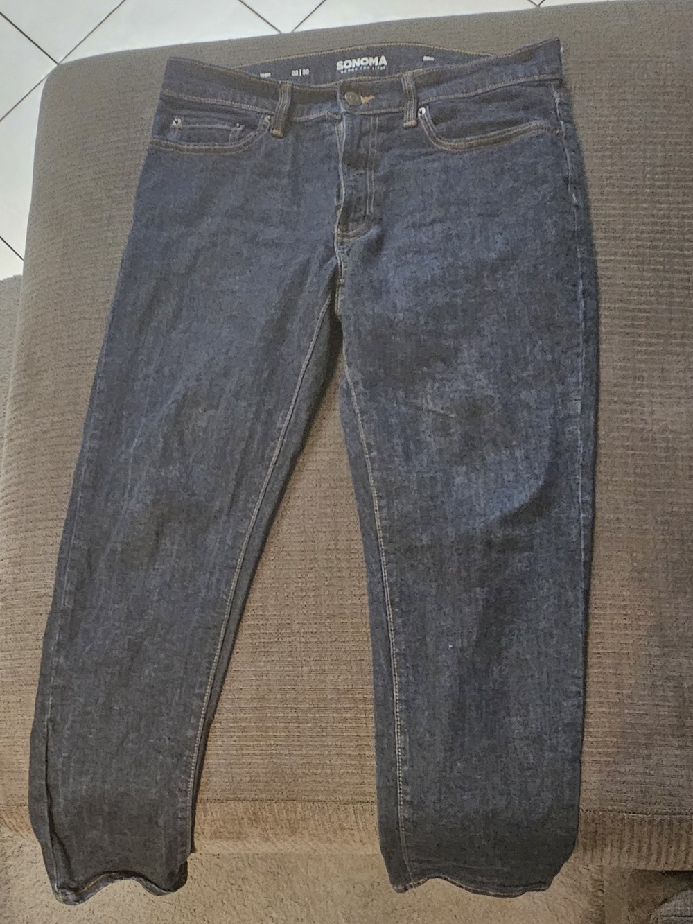 Sonoma Men’s Navy Straight-Leg Jeans
